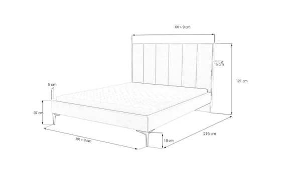 Gepolstertes Bett - ART81244